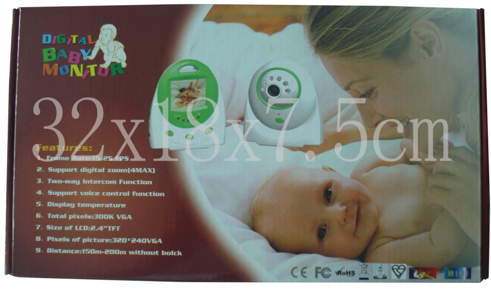 2.4' LCD Wireless Baby Monitor Camera With 2 ways Voice