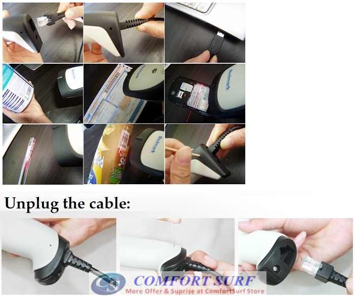 SOONYE USB Wired Laser Barcode Scanner