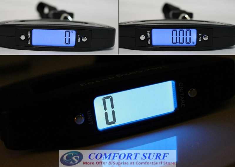Portable LCD Electronic Luggage Baggage Travel Weighing Strap Scale - 50kg