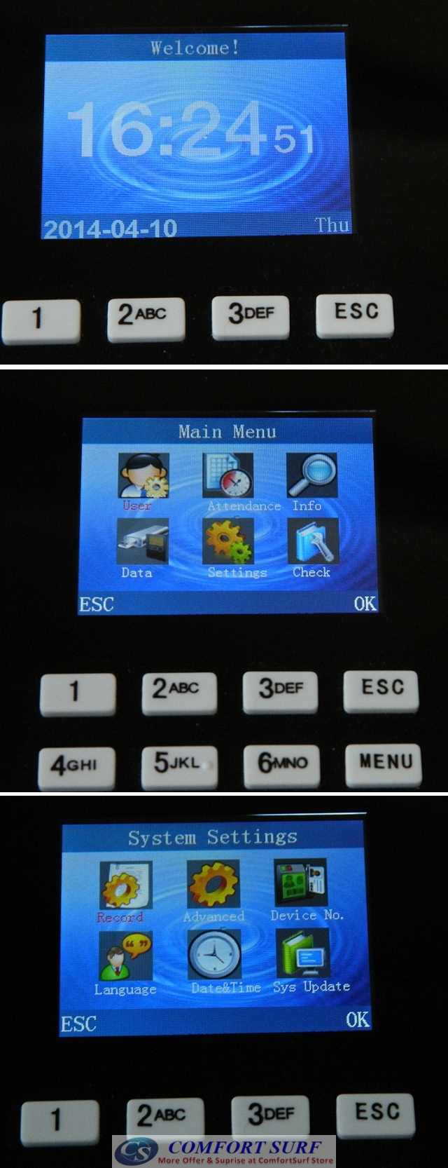 SOONYE Fingerprint Time Attendance System Device