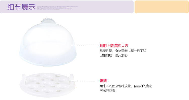 Multifunctional Egg Steaer / Boilder with Free Stainless Stell Bowl and Splitter, Easy Use & Convenient