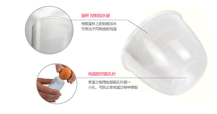 Multifunctional Egg Steaer / Boilder with Free Stainless Stell Bowl and Splitter, Easy Use & Convenient