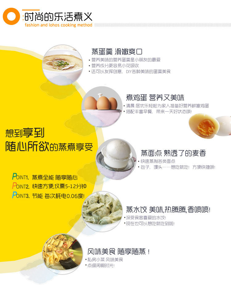 Multifunctional Egg Steaer / Boilder with Free Stainless Stell Bowl and Splitter, Easy Use & Convenient