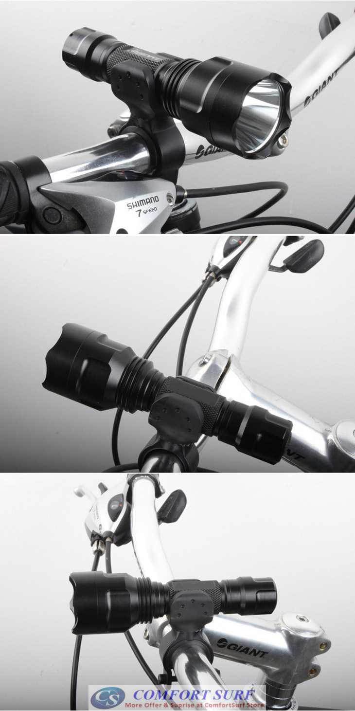360° Rotatable U Shape Torchlight Holder Clamp Grip for Biycle