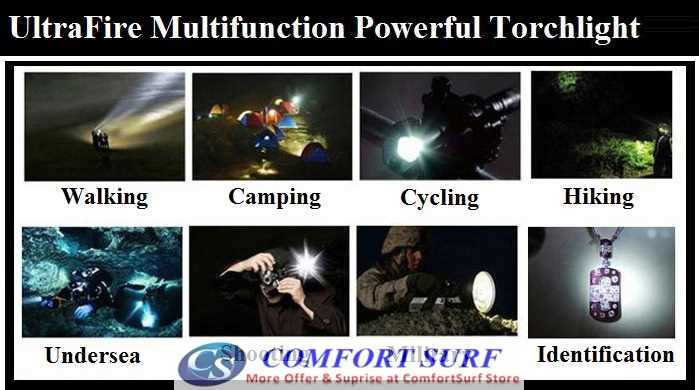 Ultrafire Super CREE XML-T6 T6 LED Zoomable Torchlight Flashligh with 5 Adjustable Mode