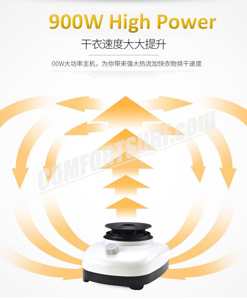 900W Electric Wardrobe Clothes Dryer 2 Layers Indoors Fast Air Dry Hot Wardrobe Machine drying rack For Home & Dorms To 15KG of Laundry Without Sunlight