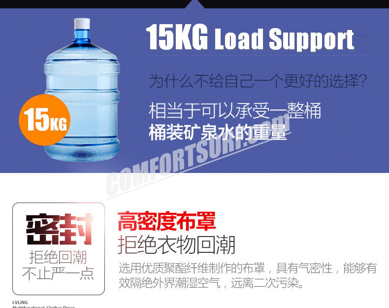 900W Electric Wardrobe Clothes Dryer 2 Layers Indoors Fast Air Dry Hot Wardrobe Machine drying rack For Home & Dorms To 15KG of Laundry Without Sunlight