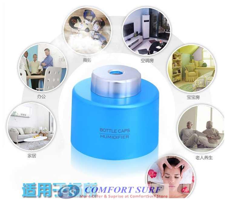 Mini USB Portable Water Bottle Caps Air Humidifier