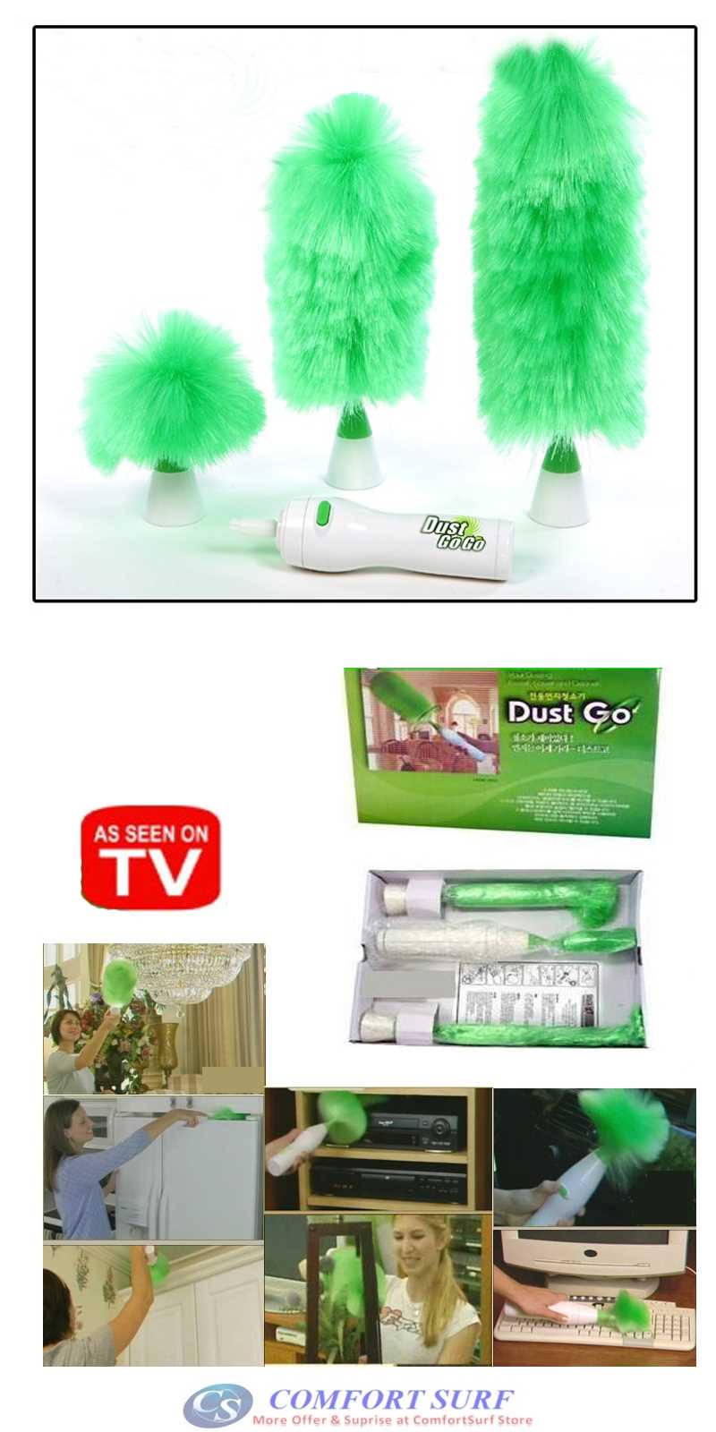 GO DUSTER Multifunctional Motorized Electronics Dust Cleaning Brush