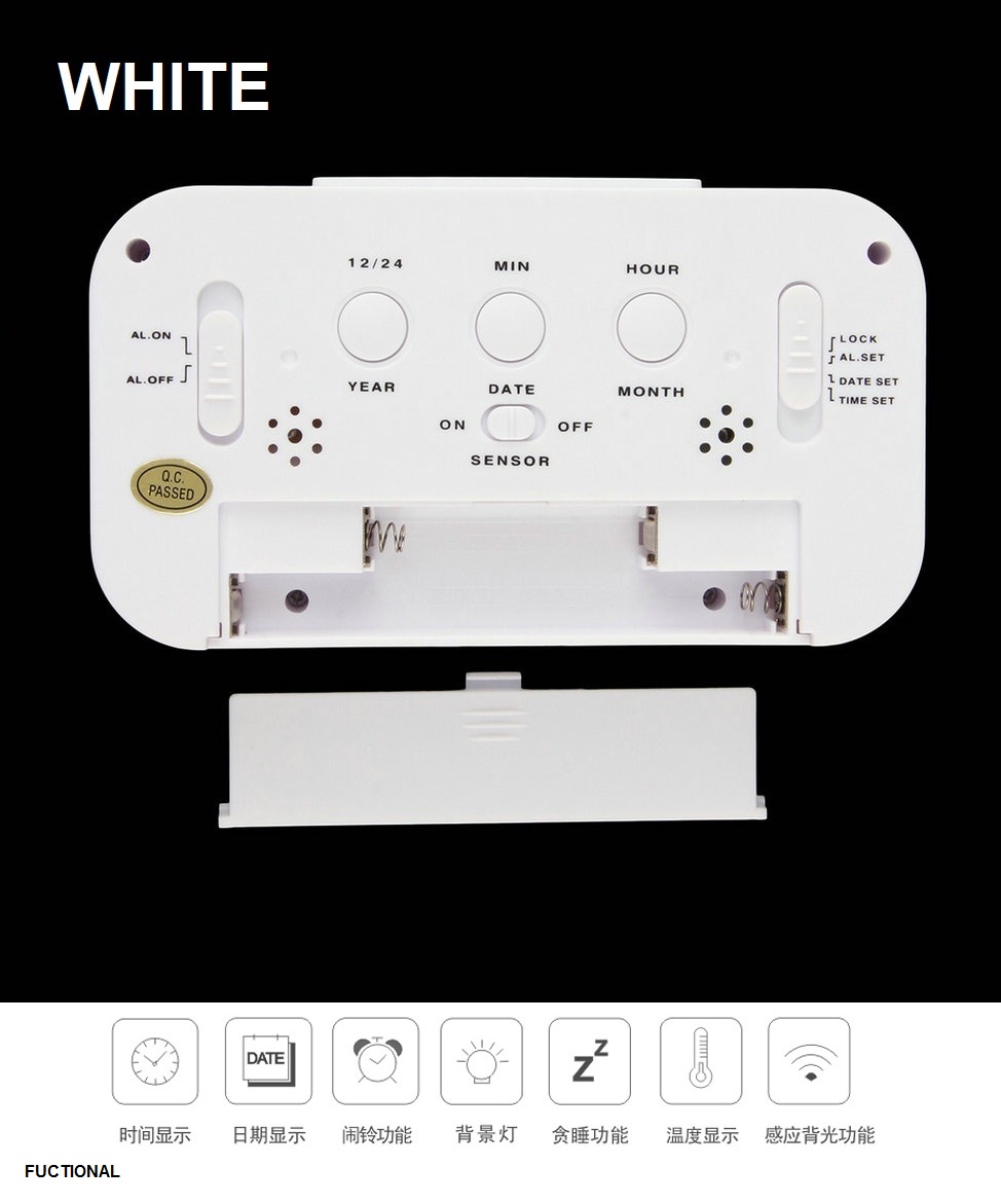Alarm Clock Night light sensor Temperature