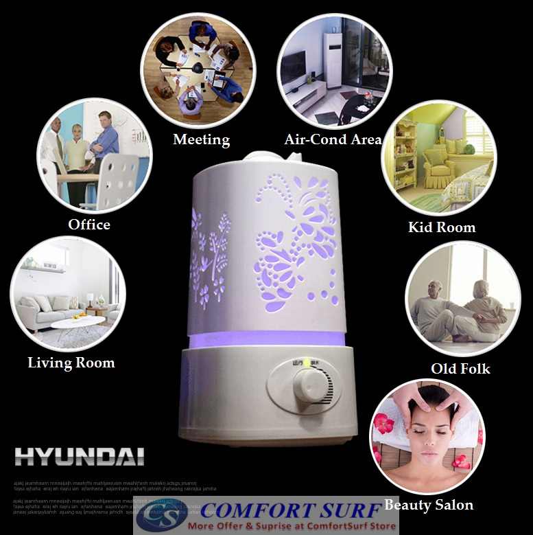 HYUNDAI Ultrasonic Air Purifier Humidifier Aroma Diffuser