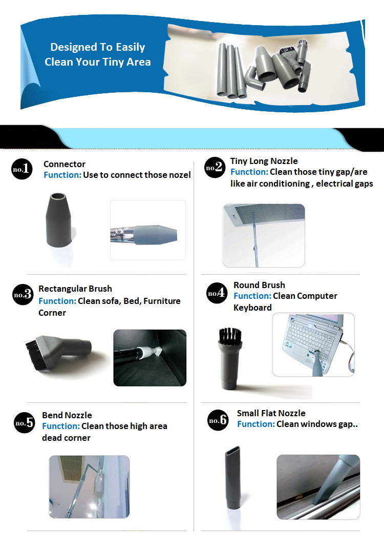 9pcs Set Multipurpose Vacuum Connector Accessories