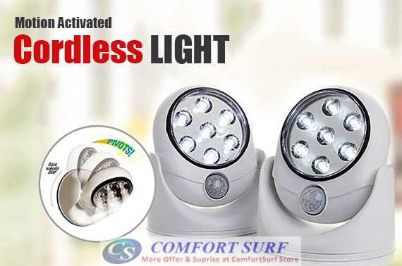 Automatic Indoor / Outdoor Motion Sensor Activated Cordless with 7 LEDs Light