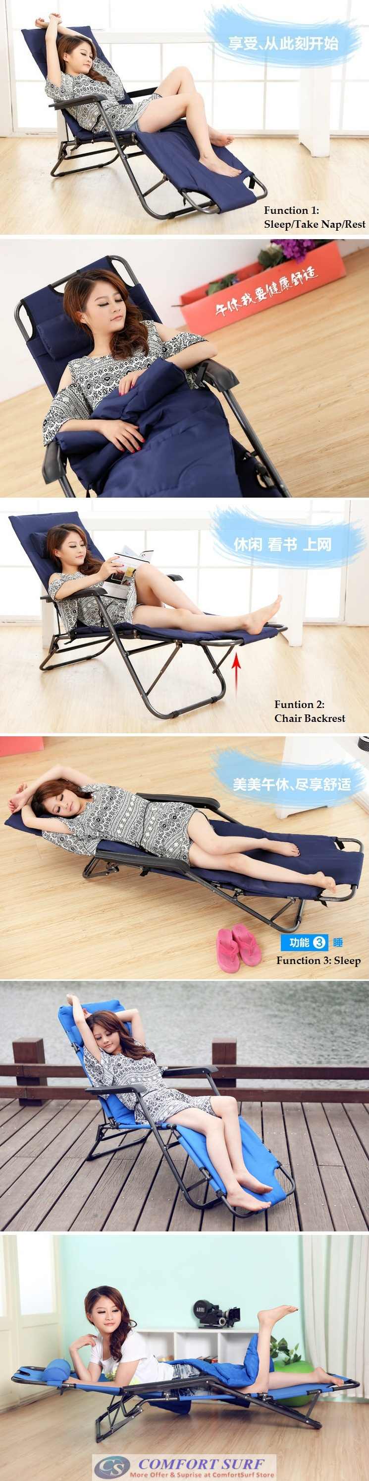 Portable & Foldable Sleeping Nap Lounge Chair