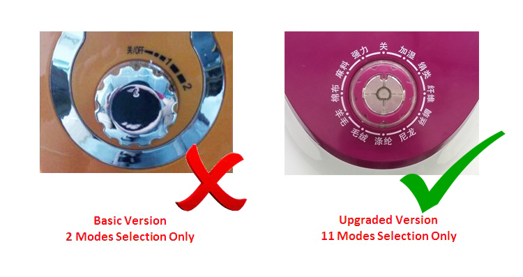 Upgraded NEW Professional Multifunction 11 Modes Temperature Control Standing Hanging Garment Steamer 1800W 2.0L! with 2x Stronger Cloth Hanger ( with 2x aluminium rod )