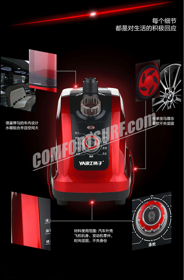 YAIRZ Professional Multifunction 11 Modes Temperature Control Standing Hanging Garment Tobi Steamer 1800W 1.6L!