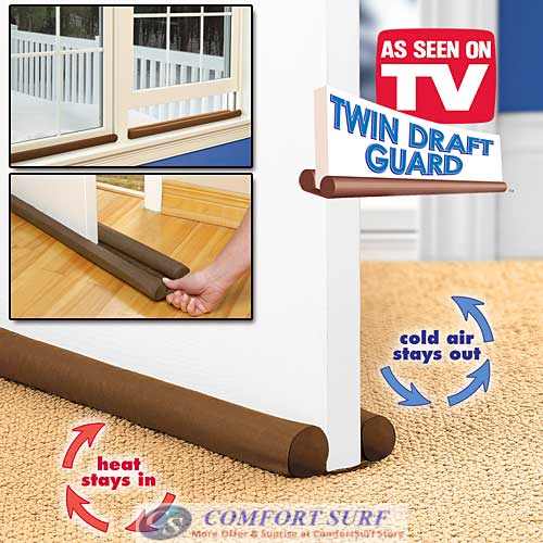 Twin Draft Door Guard Blocking Dust & Door Clean Strip