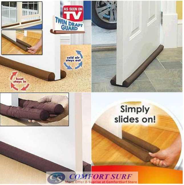 Twin Draft Door Guard Blocking Dust & Door Clean Strip