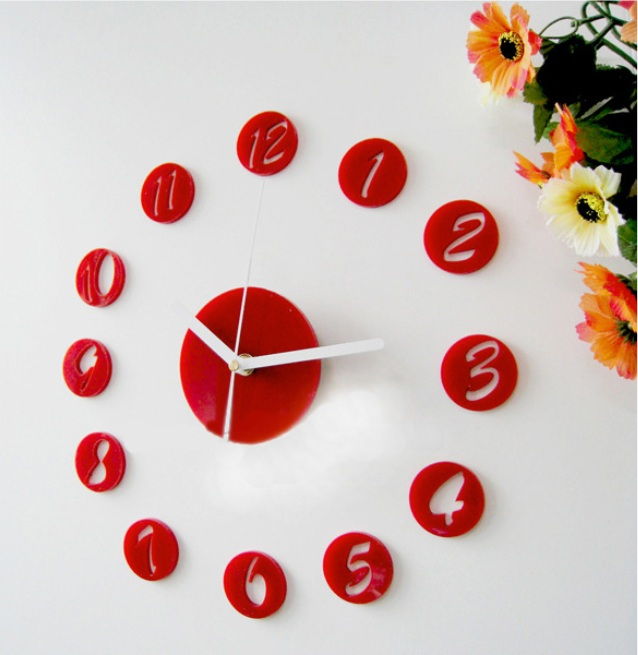 DIY Wall Acrylic Clock - Number Design