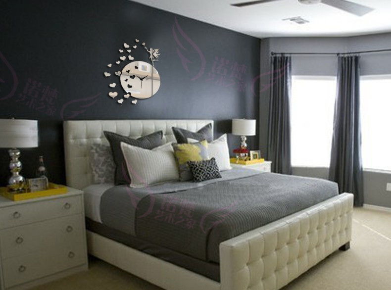 DIY Creative Interior Decoration Framelss Mirror Wall Acrylic Clock