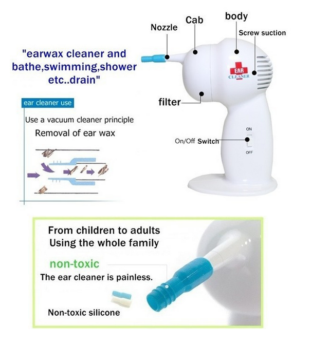 Wax Vac Cordless Ear Cleaner Vacuum