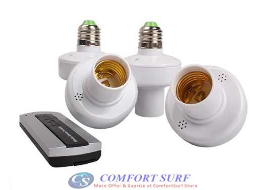 E27 Wireless Light Lamp Bulb Holder Cap Socket Switch with Remote Control E27 Wireless Light Lamp Bulb Holder Cap Socket Switch with Remote Control