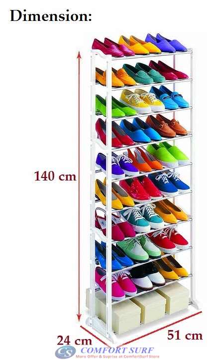 Amazing 10 Level Shoe Rack - Can Store 30 Pairs Shoes!!
