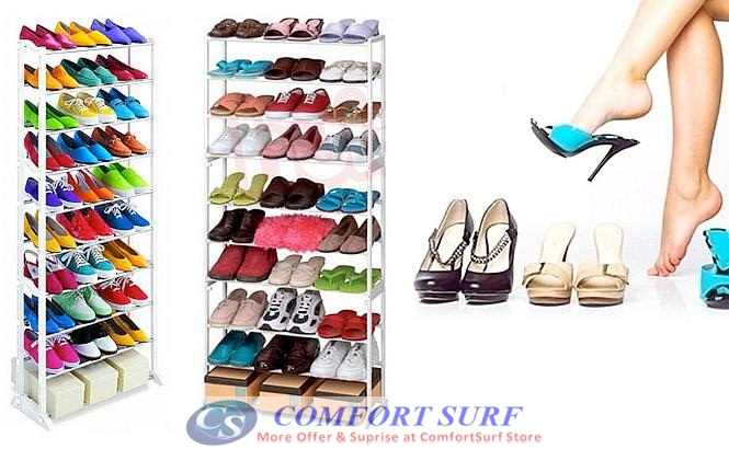 Amazing 10 Level Shoe Rack - Can Store 30 Pairs Shoes!!