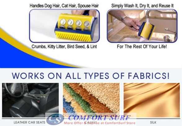 Reusable & Washable Sticky Buddy Roller Cleaner with Built-In Fingers!