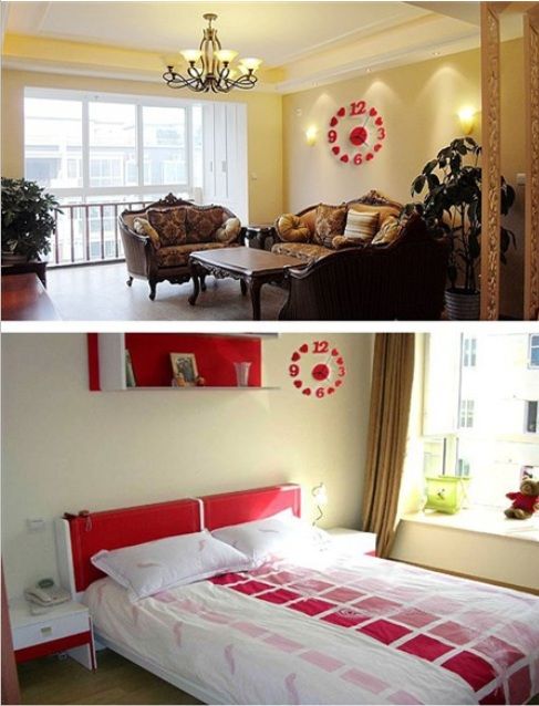 Interior Decoration Frameless DIY Wall Acrylic Clock