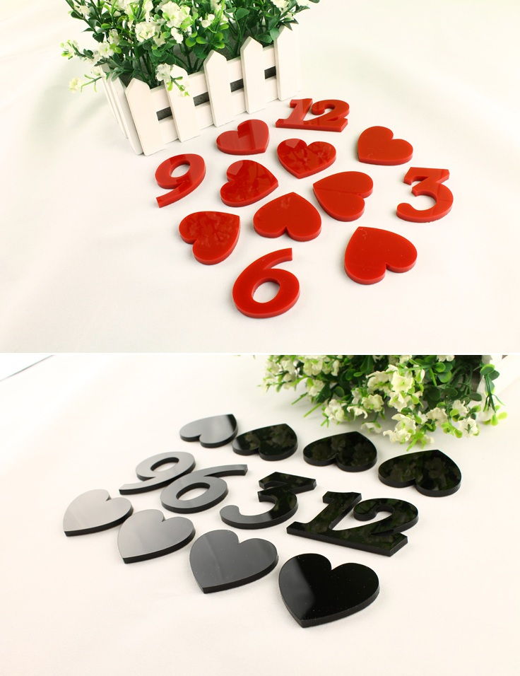 Interior Decoration Frameless DIY Wall Acrylic Clock