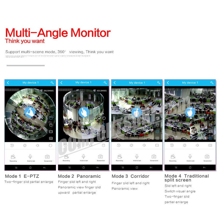 1.3MP 960P HD Panorama 360° Fisheye P2P Wifi Wireless IP CCTV Camera VR Cam IR Night Vision