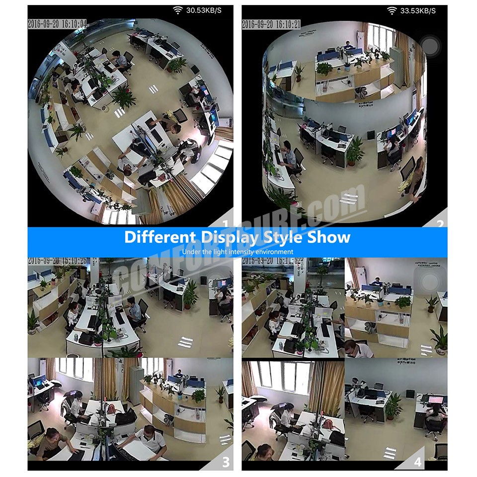1.3MP 960P HD Panorama 360° Fisheye P2P Wifi Wireless IP CCTV Camera VR Cam IR Night Vision