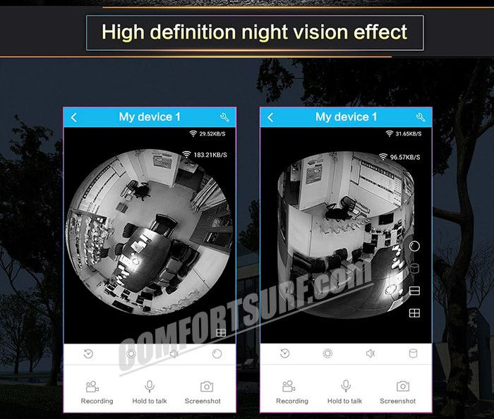 1.3MP 960P HD Panorama 360° Fisheye P2P Wifi Wireless IP CCTV Camera VR Cam IR Night Vision