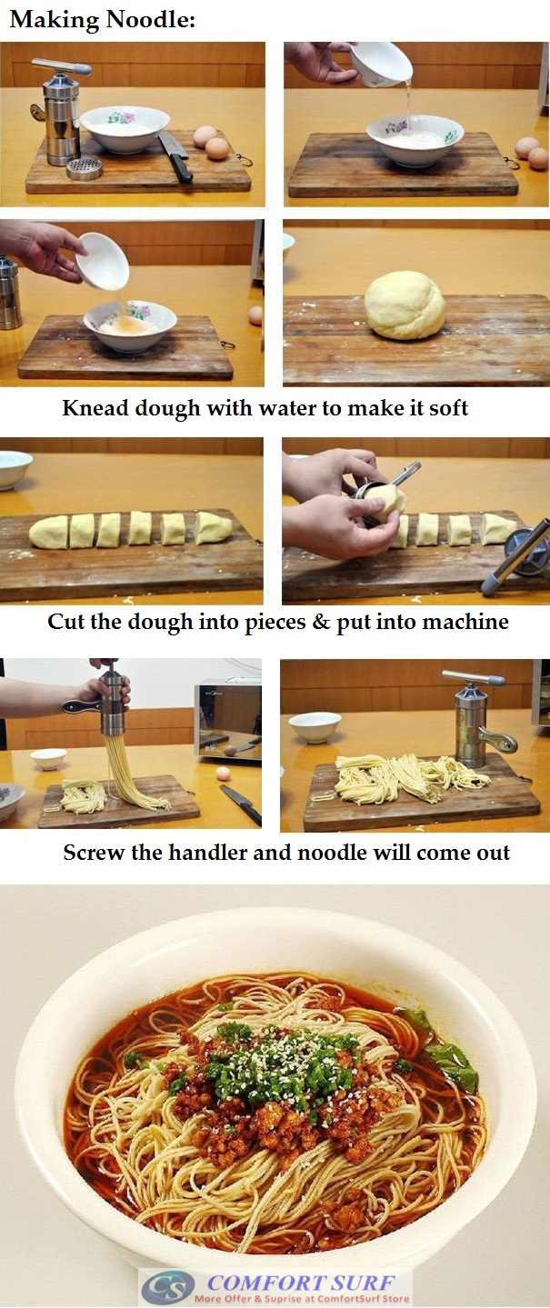 Stainless Steel Manual Noodle Press / Extract Juice Pressure Surface Machine