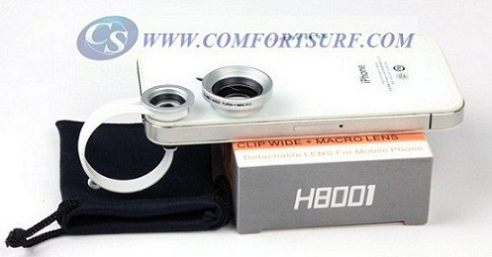 Detachable Clip Wide & Macro Lens for Mobile Phone