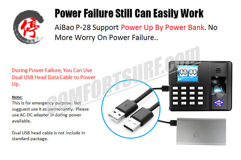 ORIGINAL AIBAO P-28 Quality Biometric Fingerprint Time Attendance System Device