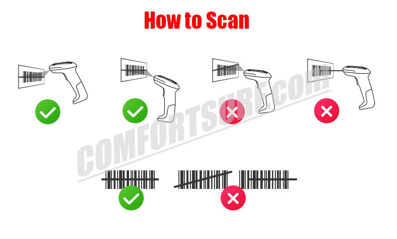 CHITENG Wireless Laser Barcode Scanner High Speed Scan