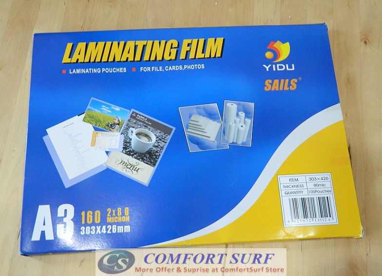 High Quality Laminating Pouches Film A4 / A3 Size for File, Cards, Photos and More!