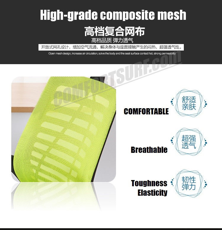 C850 Adjustable Seat Height Ergonomic Office Home Large Classy Swivel Mesh Comfort Office Chair Kerusi Pejabat