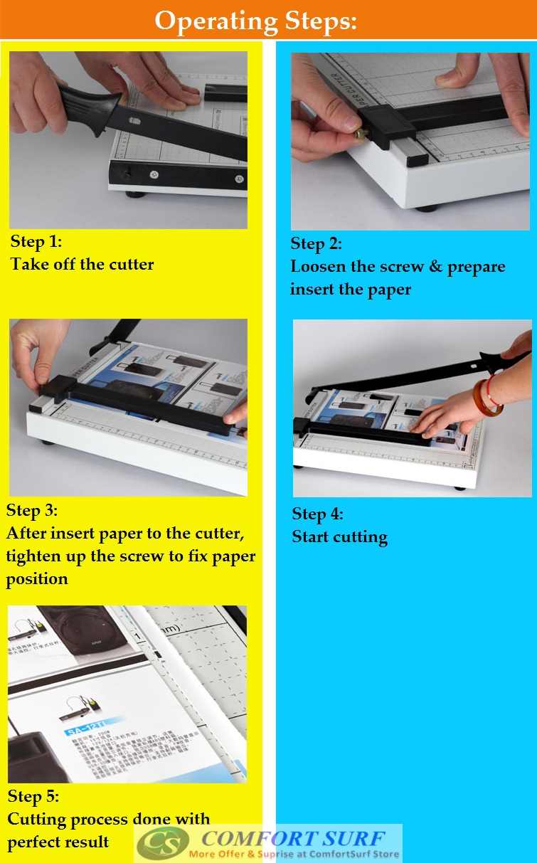 SOONYE A4 Paper, Photos, Documents, Card Cutter 10" x 12"