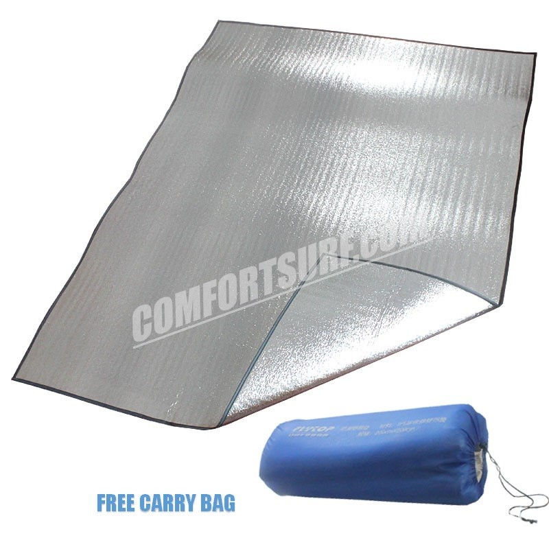 Portable Outdoor Camping Waterproof Aluminium Foil Film Tent Sleeping Floor Eva Mat + FREE Carry Bag
