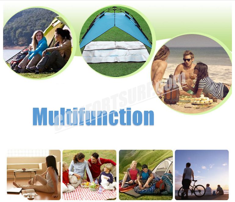 Portable Outdoor Camping Waterproof Aluminium Foil Film Tent Sleeping Floor Eva Mat + FREE Carry Bag