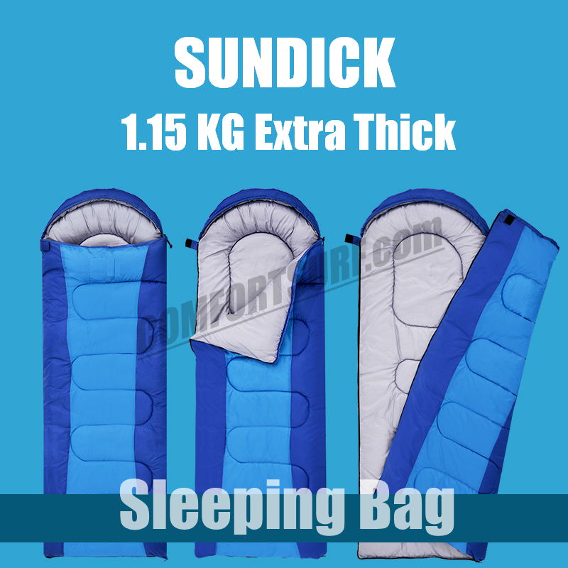 Extra Thick 1.15KG Sundick Portable Sleeping Bag for Outdoor Travel Camping and Hiking