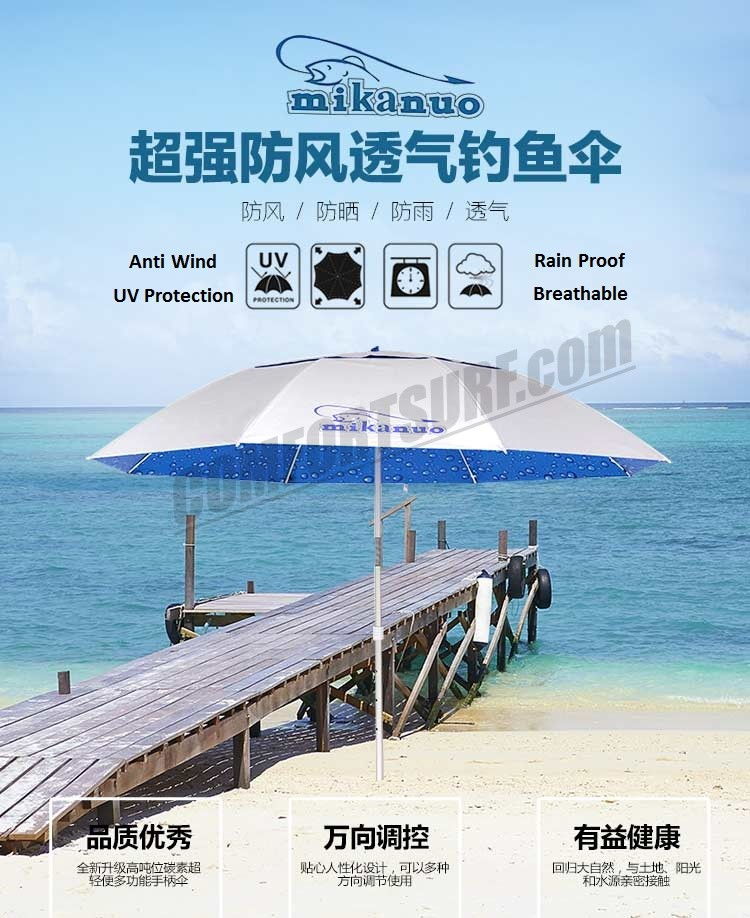 CP016 Mikanuo 2.0M / 2.2m Foldable Outdoor Canopy 360 Rotating Sunshade Fishing Umbrella Tent Anti-UV Sunscreen Umbrellas
