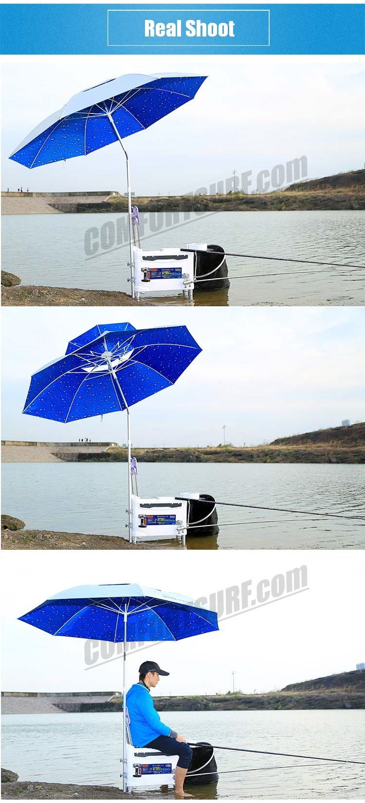 CP016 Mikanuo 2.0M / 2.2m Foldable Outdoor Canopy 360 Rotating Sunshade Fishing Umbrella Tent Anti-UV Sunscreen Umbrellas
