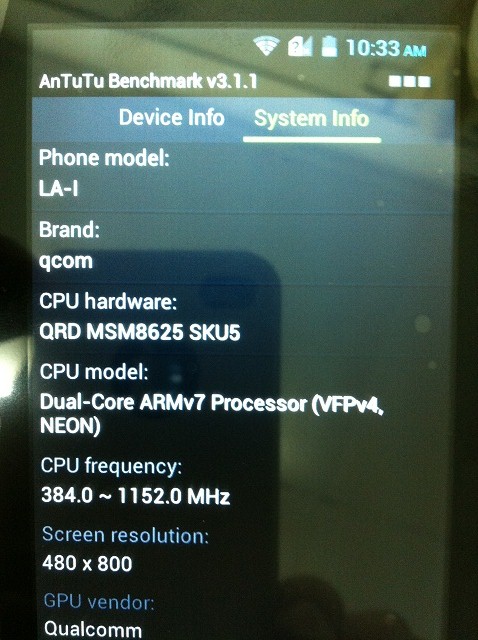 Qualcomm 8225 Dual Core 1.2GHz CPU android 4.0.4 smartphone