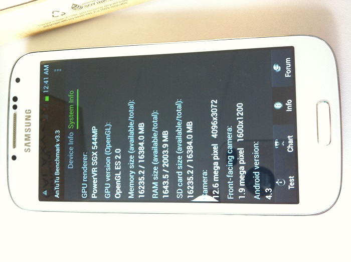 Samsung S4 i9500 1:1 Copy Dual Sim MTK6589 QuadCore 12.0 Mpixel 5 inch Android 4.3