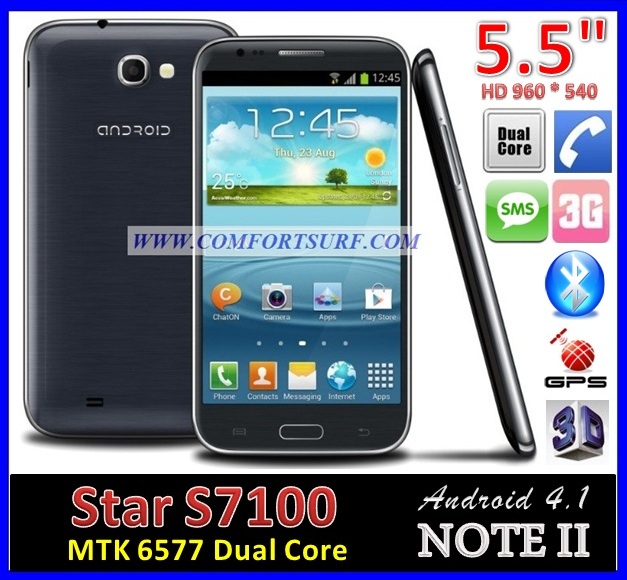 Star S7100 MTK6577 DUal Core Note II 1GB Ram 5.5