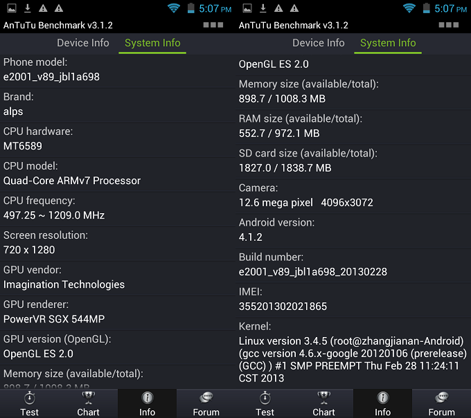 Star S7589 MTK6589 QuadCore 12.0 Mpixel 5.8
